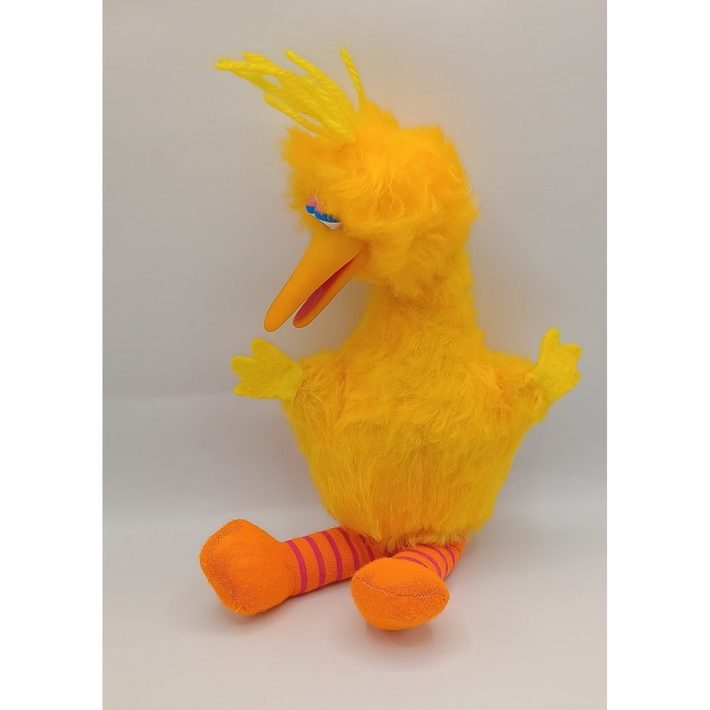 Vintage 15" Rubber Face Sesame Street Plush Big Bird Head Tilted To the Side 2